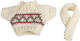 Strick Pullover Miniatur 5,5x8,5cm Schal