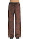 Women's Fabric Trousers Leopard Leopard