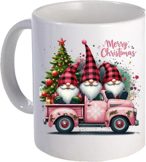 Keramiktasse Weiß 11oz Weihnachten Weihnachtsmänner