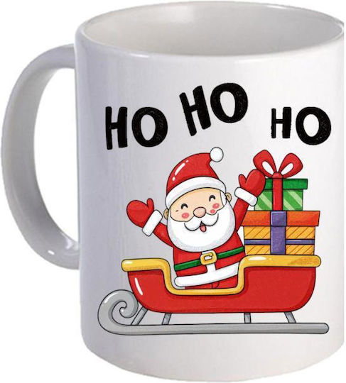 Keramiktasse Weiß 11oz Santa Ho Ho Ho