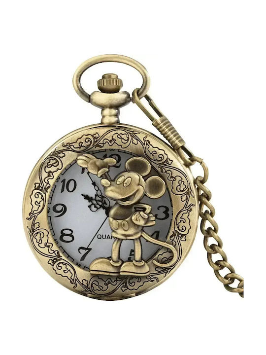 SP Souliotis Vintage Style Men's Watch 60mm Gold Battery Pocket