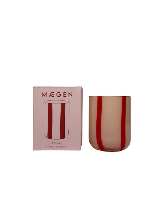 Glass Striped Glass Pink & Red Atina Maegen