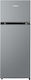 Heinner Double Door Refrigerator 204lt H143xW55xD55cm Silver HF-M24ESE++