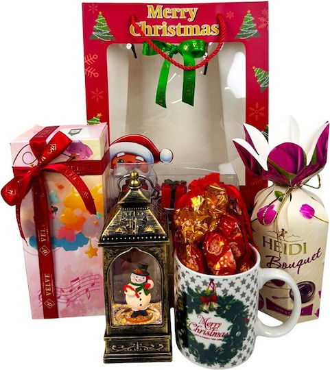 Pachet De Bucurie De Crăciun Lanternă Decorativă Cană Tematică Umplută Buchet Heidi Bomboane Praline În Sac Cadou