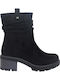 Women's Ankle Boots with Medium Heel Black