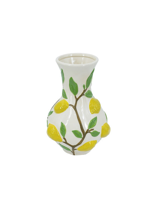 Artekko Vază Decorativă Ceramică Lemon Galben 22.7x22.7x34.5cm 1buc