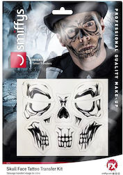 Smiffys Make-up Fx Skull Face Tattoo Transfer Kit *150474 1-10 Skull Face Transfer Tattoo Halloween Black 29 X 20 Cm Smiffys Make-up Fx Skull Face Tattoo Transfer Kit *150474 1-10 Skull Face Transfer Tattoo Halloween Black 29 X 20 Cm