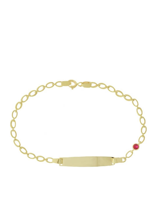 Polytimo Damen Armband Id aus Gold 9K