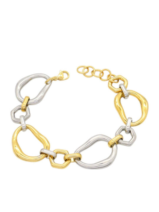 Charmy Women's Gold Plated Steel Chain Bracelet 18cm