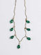 Cuoro Necklace with design Tear Gold Plated