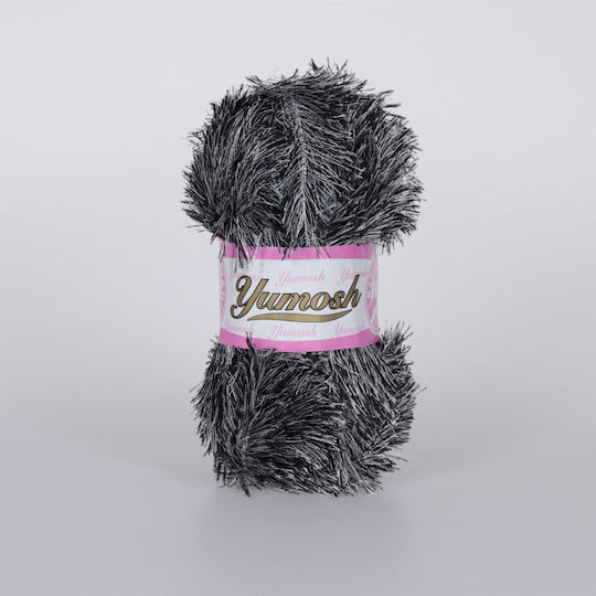 Madame Tricote Paris Yumosh Polyester Schwarzes Strickgarn 140m 100g