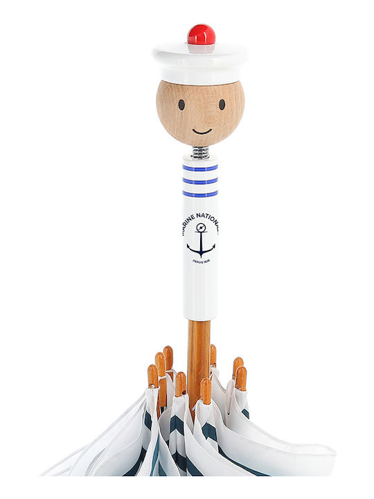 Vilac Kinderregenschirm Gebogener Handgriff Blau 70cm