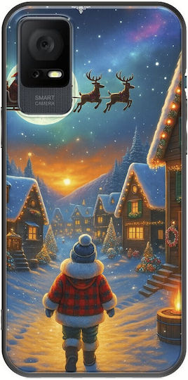 Santa Over Village Tcl 406 Черен TPU Силиконов Калъф