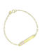 CHrysolithos Kids Bracelet ID from Gold-plated Silver with Butterfly
