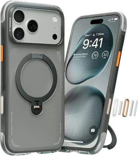 Torras Ostand Back Cover Μαύρο (iPhone 17 Pro Max)
