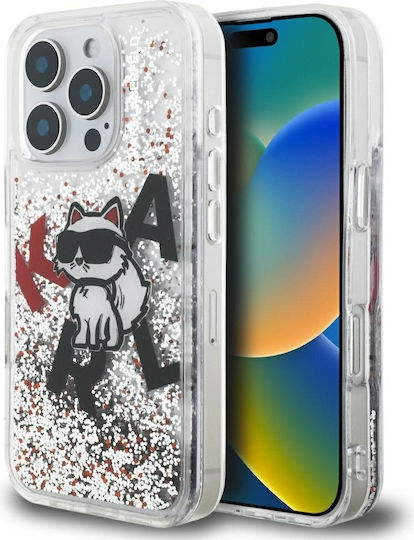 Karl Lagerfeld Liquid Umschlag Rückseite Kunststoff / Silikon Transparent (iPhone 17 Pro / iPhone 16 Pro)