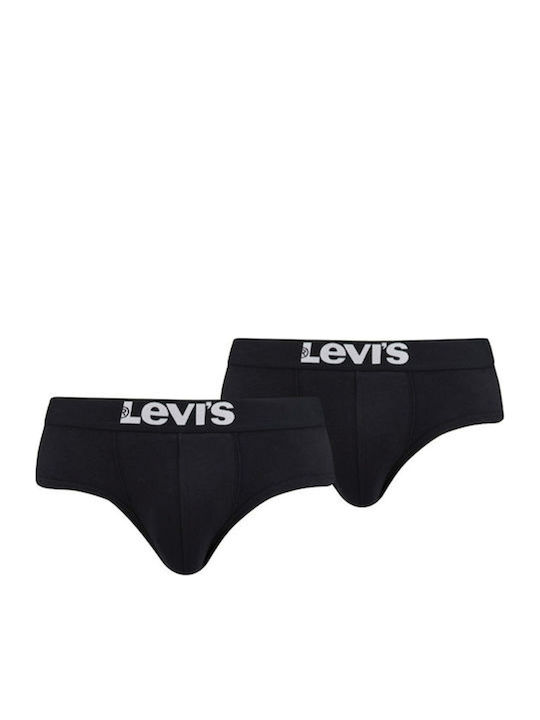 Levi's Slipuri pentru bărbați Negre 2Pachet