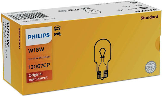 Philips Car Lamp Vision W16W / W2.1X9.5D Halogen 12V 16W