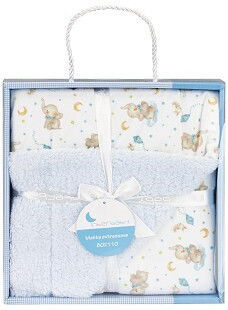 Interbaby Blanket Spanish Nursery Swaddling Blankets Cotton Blue 80x110cm