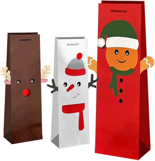 XMASfest Χάρτινη Χριστουγεννιάτικη Τσάντα για Δώρο 37x13x13εκ. 12τμχ (Διάφορα Σχέδια/Χρώματα)