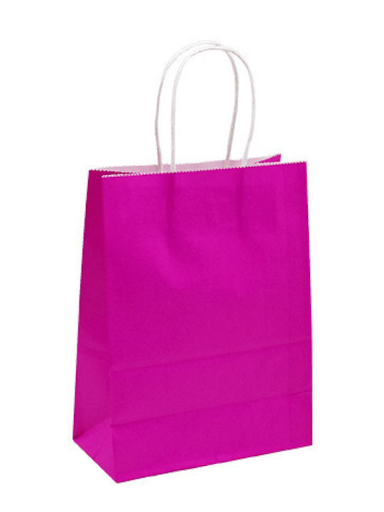 Metron Paper Bag for Gift Fuchsia 16x8x21cm.
