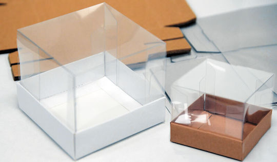 Paperpack Net Χάρτινο Κουτί για Δώρο Λευκό 6x6x6.5εκ. 12τμχ