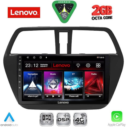 Lenovo Автомобилна Аудио Система (Блутут/USB/WiFi/GPS/Apple-Carplay/Android-Auto) с Тъчскрийн 9"