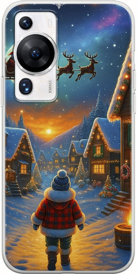 Santa Over Village Huawei P60 Flexible TPU Transparent Silicone Mobile Phone Case