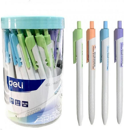 Deli Arrow Smooth Kugelschreiber Ballpoint 50 Stück Hellgrün