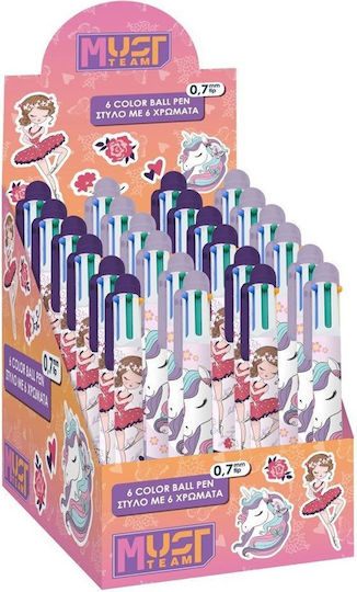 Must Team Ballpoint Pens 24 Pieces Various Colours