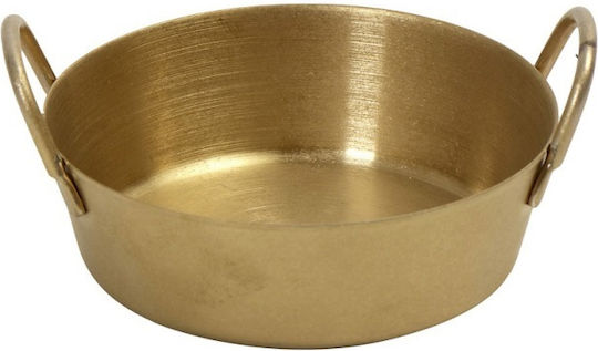 Espiel Snow Dip Serving Bowl Round Inox Gold with Diameter 8.2cm 4pcs
