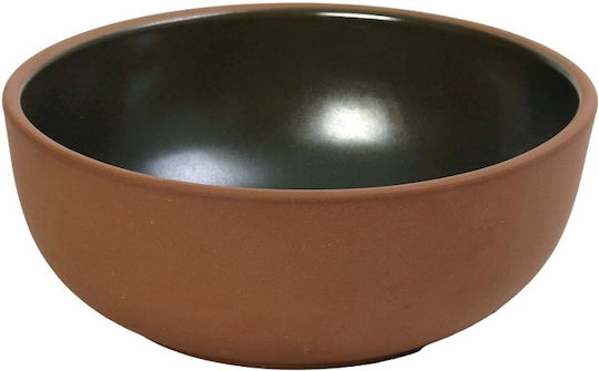 Espiel Serving Bowl Round Ceramic Green with Diameter 21cm