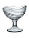Bormioli Rocco Acapulco Ice Cream Serving Bowl Oval Glass Transparent 11.5x11.5cm