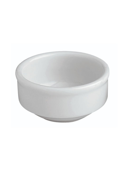 GTSA Dip Serving Bowl Round made of Porcelain White with Diameter 6cm