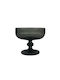 Cryspo Trio Ice Cream Serving Bowl Round Glass Noris Smoke with Diameter 12cm
