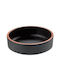 Leone Serving Bowl Round made of Melamine Black with Diameter 11.7cm