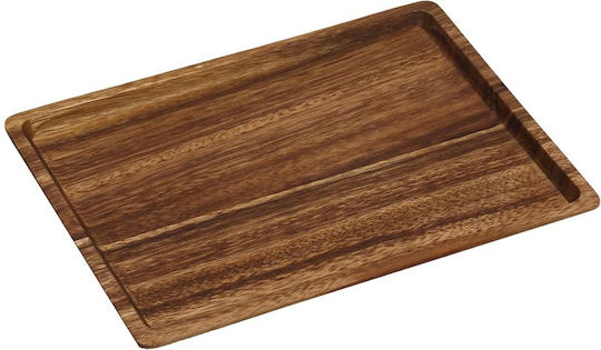 Espiel Ξύλινος Δίσκος Σερβιρίσματος 30.5x23x2cm 3τμχ