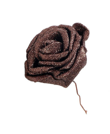 Espiel Crăciun Decorativ Plastic Floare Lungime 7cm. Rose Trandafir 12buc
