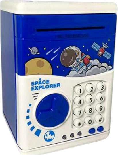 Χρηματοκιβώτιο 647b Kinder Spardose Plastik Blau 14x14x20cm