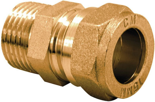 Racord Alamă Masculin Strângere Cupru Φ22x3/4''