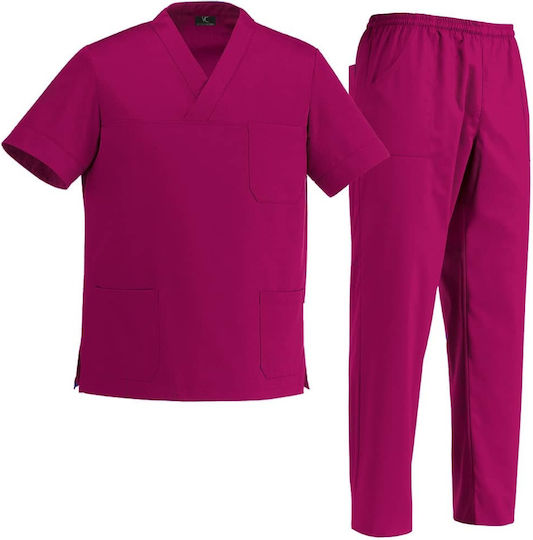 Victory Clothing Tr26 Unisex Fuchsia Pants & Blouse Set
