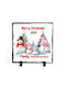 Christmas Gift Family Stone Frame Family "The Snowman Family" Souvenir Frame Dimensions 20x20cm