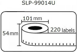 ABC Pak 220 Αυτοκόλλητες Ετικέτες σε Ρολό 54x101mm ABC Pak 220 Αυτοκόλλητες Ετικέτες σε Ρολό 54x101mm