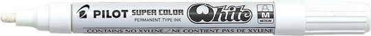 Pilot Super Color Ανεξίτηλοι Μαρκαδόροι Λευκό 4.5mm Σετ 12τμχ