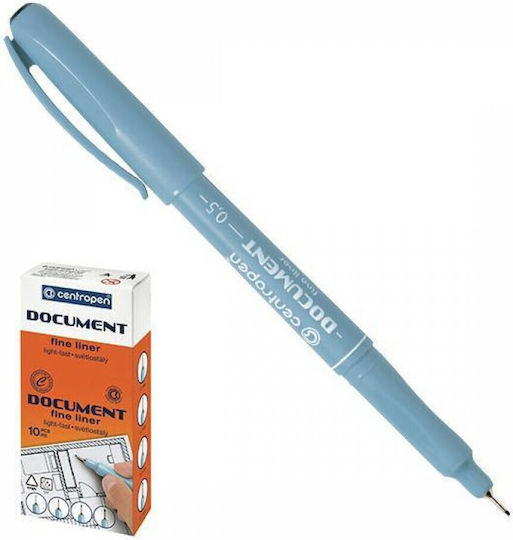 Centropen ---ΔΝ-2 Μαρκαδόροι Σχεδίου Μαύροι 0.5mm Σετ 10τμχ