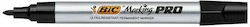 BIC Pro Bullet Ανεξίτηλοι Μαρκαδόροι Μαύροι Σετ 12τμχ