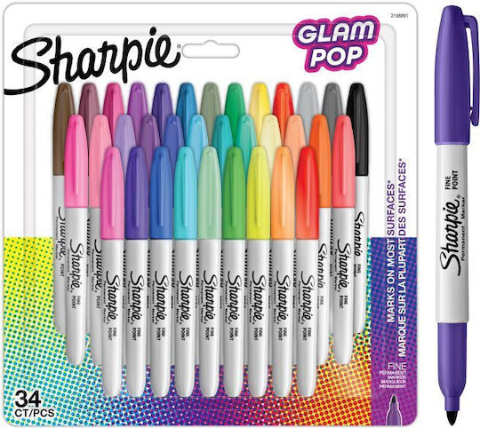 Sharpie Permanent Marker Glam Pop 34