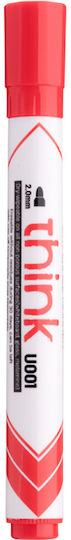 Deli Think Whiteboard Markers 2mm Red 12pcs