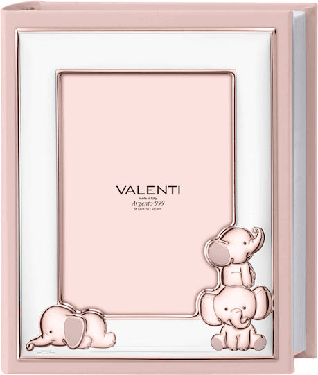 Valenti Kinder-Fotoalbum Rosa aus Leder mit Reispapier 73579/2R 20x25cm