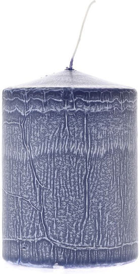 Iliadis Διακοσμητικό Κερί Frosted Μπλε 7x10εκ. 4τμχ